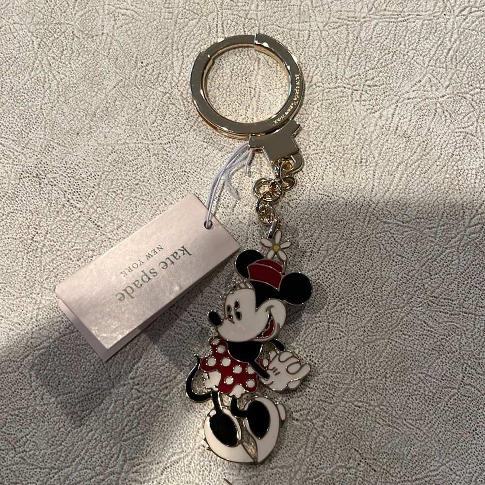 Kate spade x Disney Minnie Mouse keychain NWT